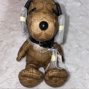 Coach Peanuts Snoopy Bag Charm Signature NWT